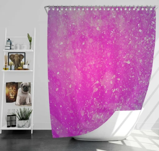 Purple Watercolor Abstract Grunge Shower Curtain