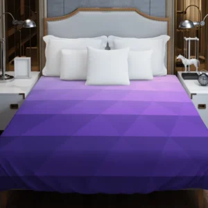 Purple White Gradient Triangle Duvet Cover