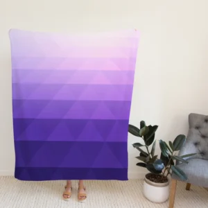 Purple White Gradient Triangle Fleece Blanket