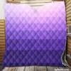 Purple White Gradient Triangle Quilt Blanket