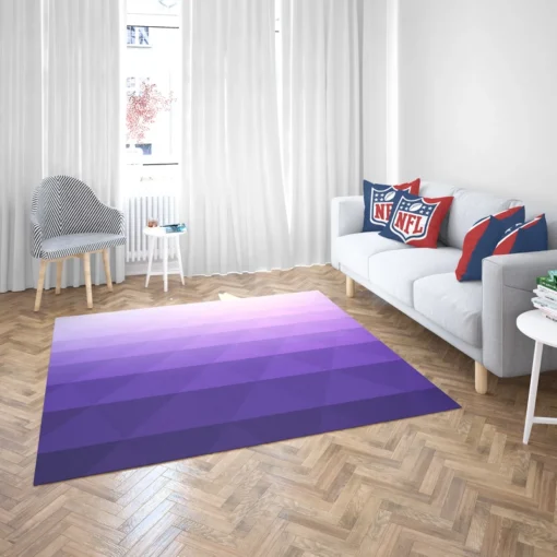 Purple White Gradient Triangle Rug 2