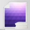 Purple White Gradient Triangle Sherpa Fleece Blanket