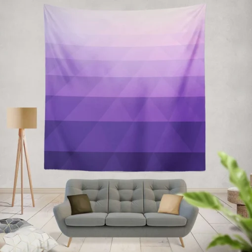 Purple White Gradient Triangle Wall Tapestry