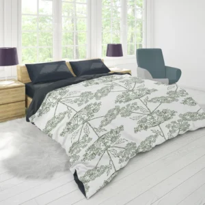 Queen Anne's Lace Floral Pattern Duvet Cover 1