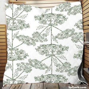 Queen Anne's Lace Floral Pattern Quilt Blanket