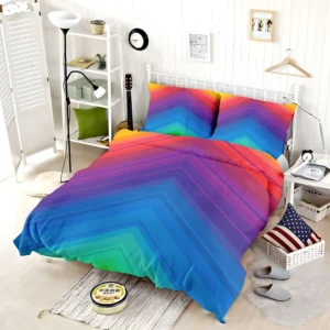 Rainbow Abstract Background Bedding Set