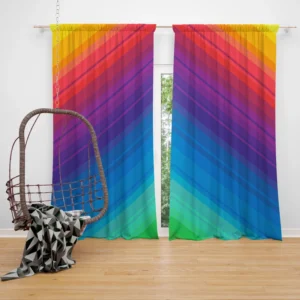 Rainbow Abstract Background Curtain