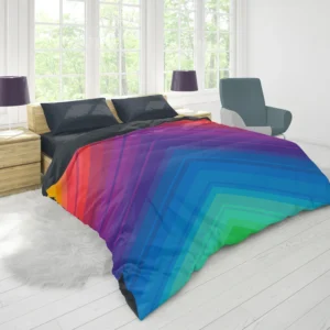 Rainbow Abstract Background Duvet Cover 1