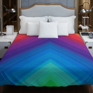 Rainbow Abstract Background Duvet Cover