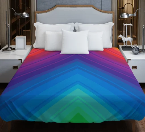 Rainbow Abstract Background Duvet Cover