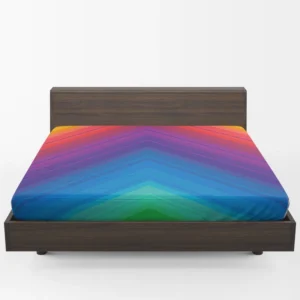 Rainbow Abstract Background Fitted Sheet 1