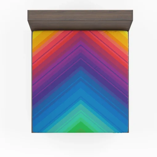 Rainbow Abstract Background Fitted Sheet