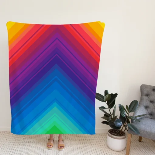 Rainbow Abstract Background Fleece Blanket