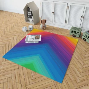 Rainbow Abstract Background Rug 1