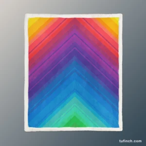 Rainbow Abstract Background Sherpa Fleece Blanket 1