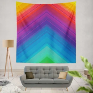 Rainbow Abstract Background Wall Tapestry