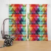 Rainbow Color Blurry Triangle Curtain