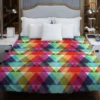 Rainbow Color Blurry Triangle Duvet Cover