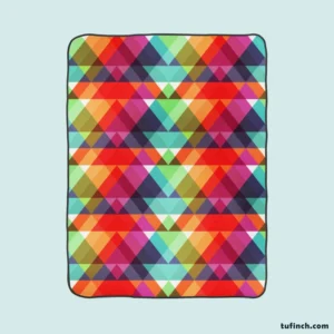 Rainbow Color Blurry Triangle Fleece Blanket 1