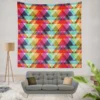 Rainbow Color Blurry Triangle Wall Tapestry