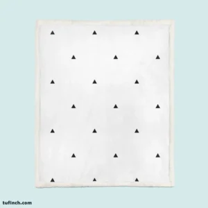 Random Triangle Minimalist Pattern Sherpa Fleece Blanket 1