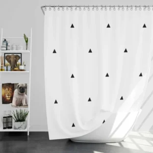 Random Triangle Minimalist Pattern Shower Curtain