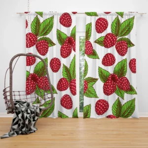 Raspberries Design Curtain