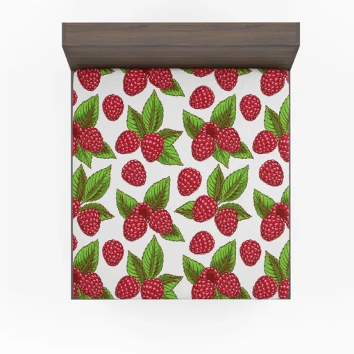 Raspberries Design Fitted Sheet