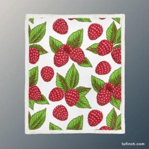 Raspberries Design Sherpa Fleece Blanket 1