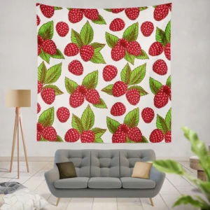 Raspberries Design Wall Tapestry