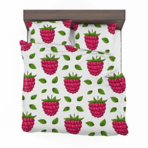 Raspberry And Leaves Pattern Bedding Set 2