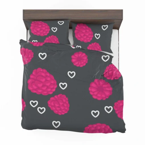 Raspberry Love Pattern Bedding Set 2