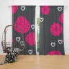 Raspberry Love Pattern Curtain