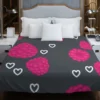 Raspberry Love Pattern Duvet Cover