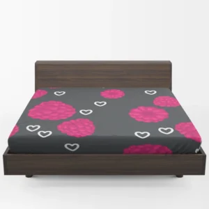 Raspberry Love Pattern Fitted Sheet 1