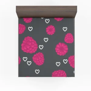 Raspberry Love Pattern Fitted Sheet