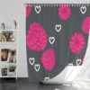 Raspberry Love Pattern Shower Curtain