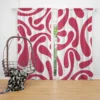 Raspberry Pink Swirl Design Curtain