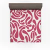 Raspberry Pink Swirl Design Fitted Sheet