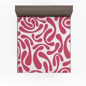 Raspberry Pink Swirl Design Fitted Sheet