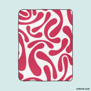 Raspberry Pink Swirl Design Fleece Blanket 1