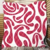 Raspberry Pink Swirl Design Quilt Blanket