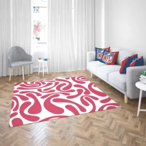 Raspberry Pink Swirl Design Rug 2