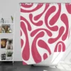 Raspberry Pink Swirl Design Shower Curtain