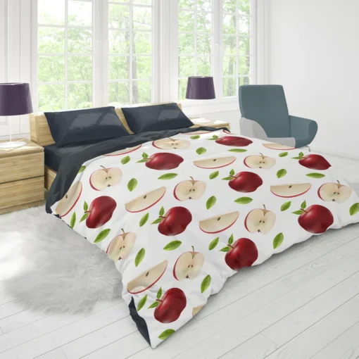 Realistic Apple Slices Apple Duvet Cover 1