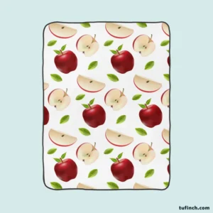 Realistic Apple Slices Apple Fleece Blanket 1