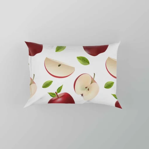 Realistic Apple Slices Apple Pillow Case