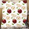 Realistic Apple Slices Apple Quilt Blanket