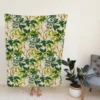 Realistic Flower Leaves Background Fleece Blanket