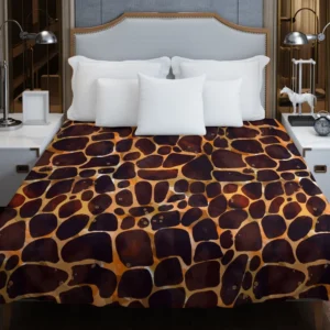 Realistic Giraffe Skin Duvet Cover